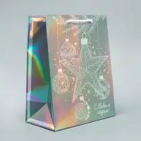 Пакет голографический &laquo;Звезда&raquo;, MS 18 х 23 х 10 см