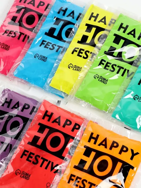 Набор красок Холи 8шт. 100гр. В коробке