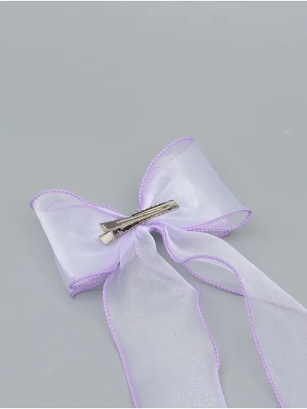 Бант для волос на заколке сиреневый, Холодное сердце