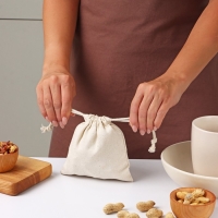 Мешочек для хранения продуктов Доляна, 14&times;14 см, лён