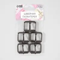 Пряжка проволочная, 3.2&times;2.8 см, 25 мм, 5 шт., цвет чёрный никель