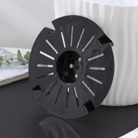 Кашпо для цветов со вставкой &laquo;Волна&raquo;, 8 л, d=25 см, h=21,5 см, цвет белый