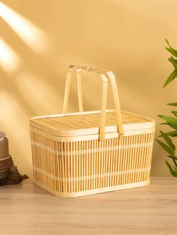 Корзина для пикника 26х26х21 см, бамбук