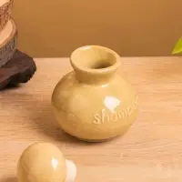 Сосуд для масла, 8.5&times;8.5&times;11 см, керамика, бежевый