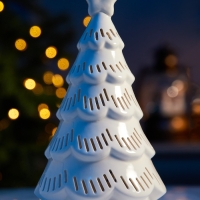 Светодиодная фигура "Елочка ажурная" 19.8х10.8х10.8, 1 LED, LR44x3(в компл.), Т/БЕЛЫЙ