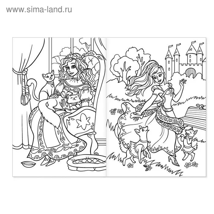 Раскраска &laquo;Волшебное королевство&raquo;, 16 стр., формат А4