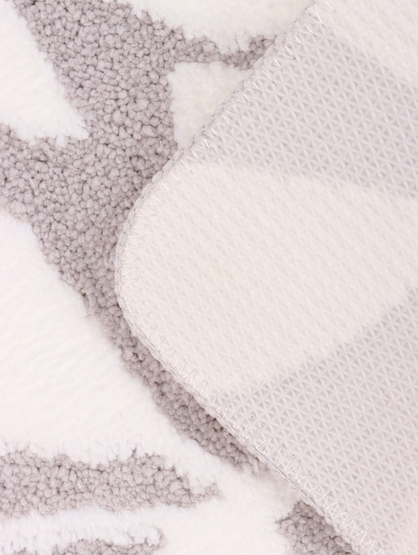 Коврик Доляна Leaves, 50&times;80 см, ворс 1.5 см, микрофибра, серый