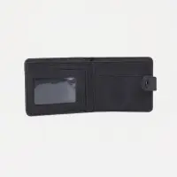Портмоне мужское на кнопке, отдел для купюр, для карт, цвет чёрный