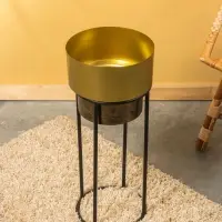 Кашпо на подставке "Золото Скифов" железо 27х27х63,5 см