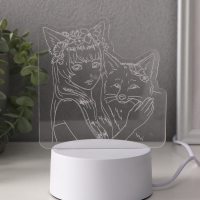 Светильник "Лисица" LED RGB от сети RISALUX 9,5х16,7х18,5 см