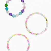Браслет детский &laquo;Выбражулька&raquo;, 3 шт. набор, бусины граненые, цветной