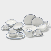 Салатник овальный "Blue Lagoon" Magistro 18см, 18,1х14,2, цвет белый, синий