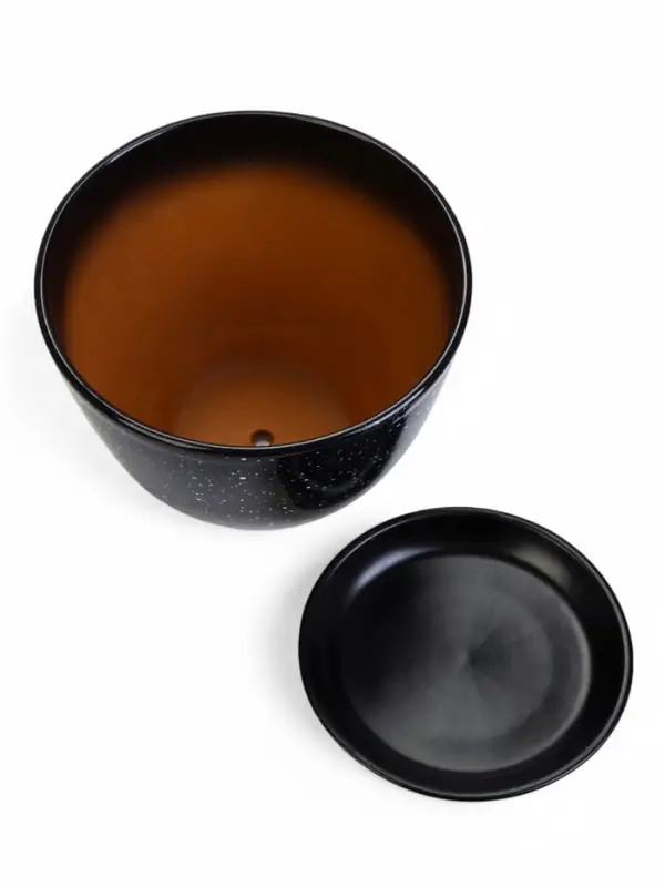 Горшок цветочный поддоном  8 л,  керамика, Гранит (М)