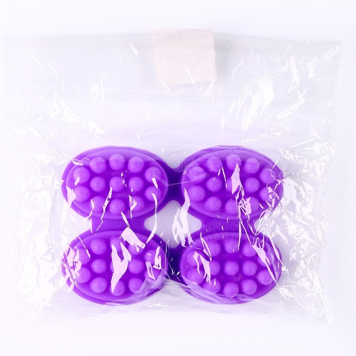 Форма для мыла силиконовая &laquo;Массажная&raquo; 4 шт., размер 1 шт. &mdash; 7,1 &times; 3,5 &times; 5 см