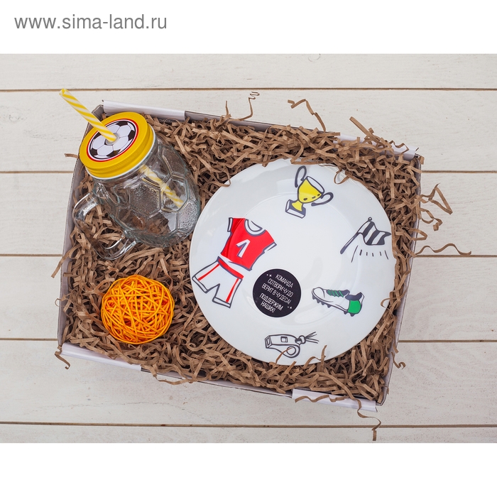 Кружка стеклянная с крышкой и трубочкой Доляна &laquo;Мяч&raquo;, 500 мл, цвет МИКС