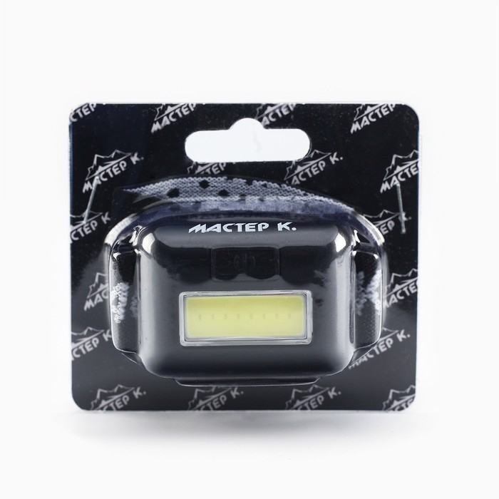 Фонарь налобный "Мастер К", MHB-W3D1, 3 Вт, 120 лм, 3AAA, черный