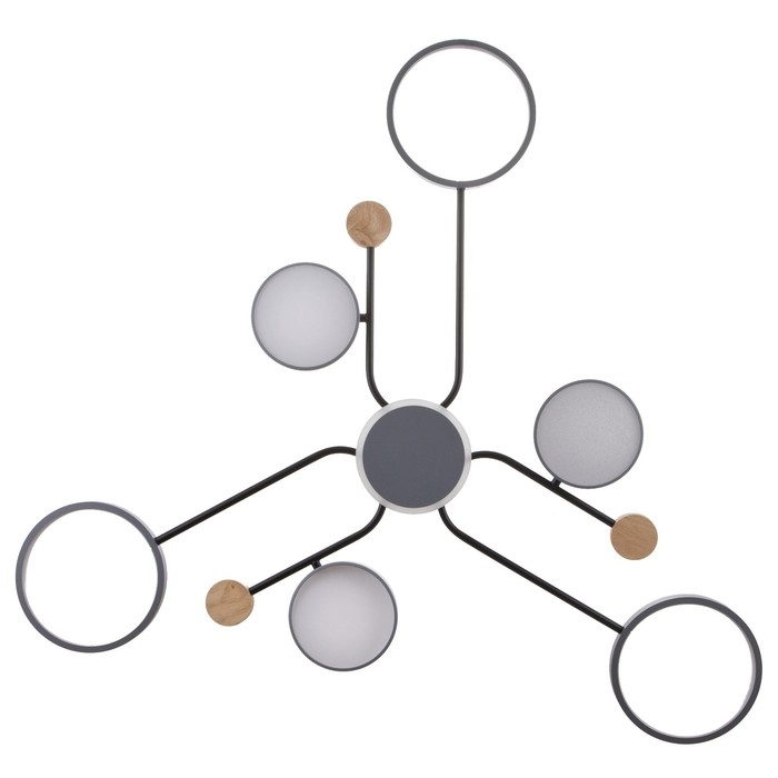 Люстра с ПДУ 2298/7GN LED 156Вт 3000-6000К серый 105х99х15 см BayerLux