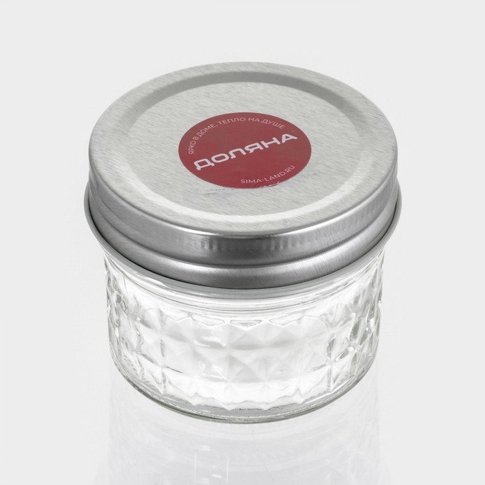 Банка стеклянная для хранения сыпучих продуктов Доляна &laquo;Кристалл&raquo;, 160 мл, 7&times;5,5 см, с металлической крышкой