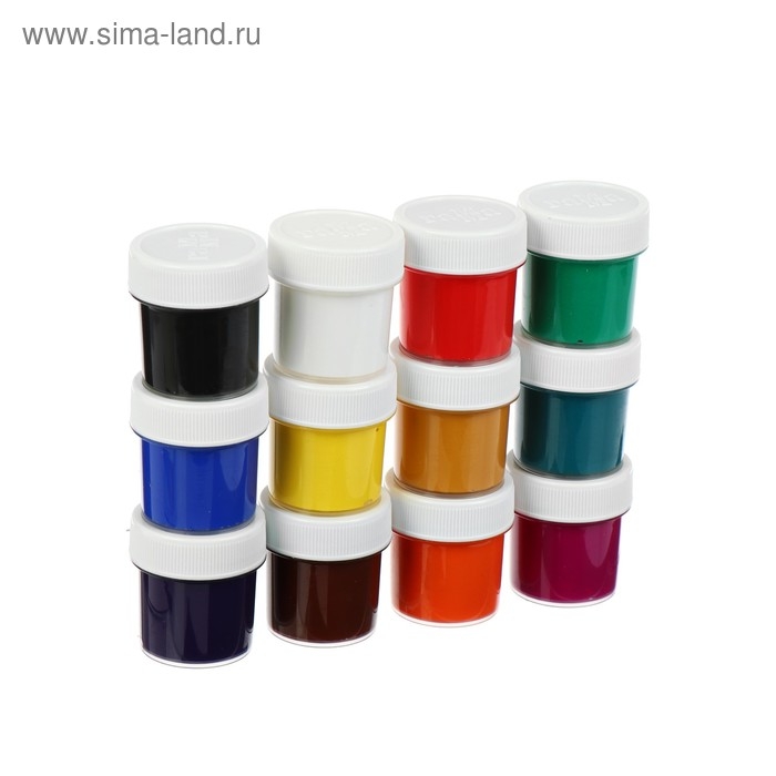 Гуашь 12 цветов "Гамма" "Классическая", 20 мл