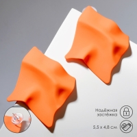 Серьги металл &laquo;Яркость&raquo; ромб, цвет оранжевый