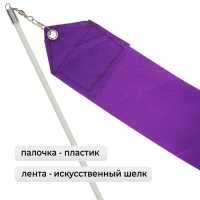 Лента для художественной гимнастики с палочкой Grace Dance, 2 м, цвет фиолетовый