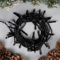 Гирлянда &laquo;Нить&raquo; 5 м, IP20, тёмная нить, 50 LED, свечение фиолетовое, 8 режимов, 220 В