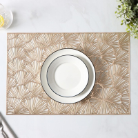 Салфетки сервировочные на стол Доляна &laquo;Веер&raquo;, 4 шт, 30&times;45 см, цвет золотой