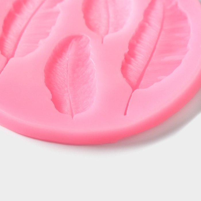 Молд Доляна &laquo;Пёрышко&raquo;, силикон, 9&times;8,6 см, цвет МИКС