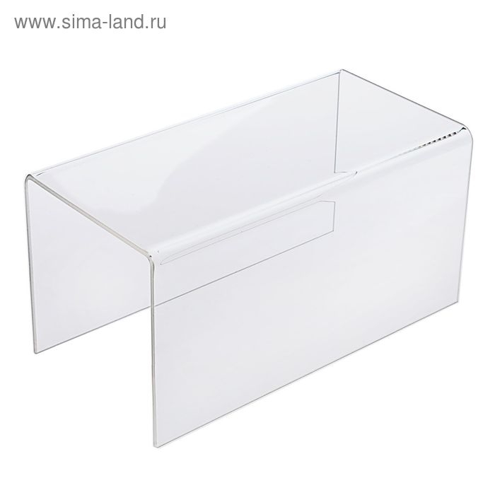 Ступенька одинарная 20&times;10&times;10 см, оргстекло 2 мм, В ЗАЩИТНОЙ ПЛЁНКЕ