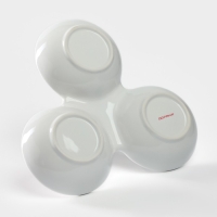 Менажница 3 ячейки Доляна &laquo;Мишка Отто&raquo;, 20,5&times;10 см, цвет белый