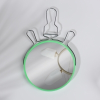 Зеркало настольное - подвесное &laquo;Круг&raquo;, двустороннее, с увеличением, d зеркальной поверхности 14 см, цвет МИКС