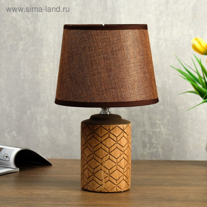 Лампа настольная 08938/1 E14 40Вт кофе 17х17х30 см RISALUX