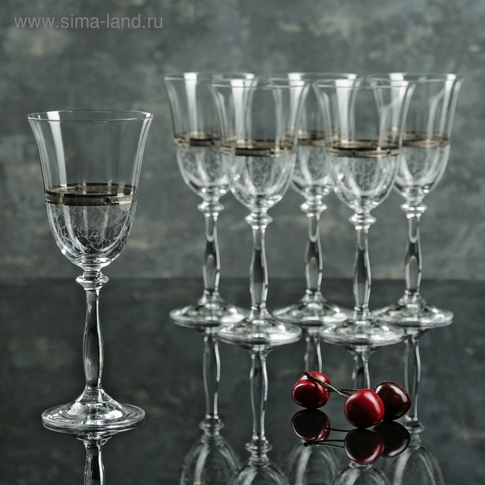 Набор бокалов для вина &laquo;Анжела&raquo;, 250 мл, 6 шт