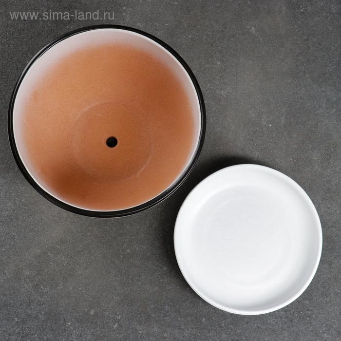 Горшок цветочный Иллюзия белая 1,65 л