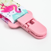 Держатель для соски - пустышки &laquo;Фламинго&raquo;, на ленте