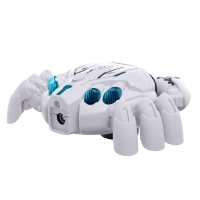 Животное &laquo;Шустрый краб&raquo;, световые, звуковые, дымовые эффекты, работает от батареек, цвет белый