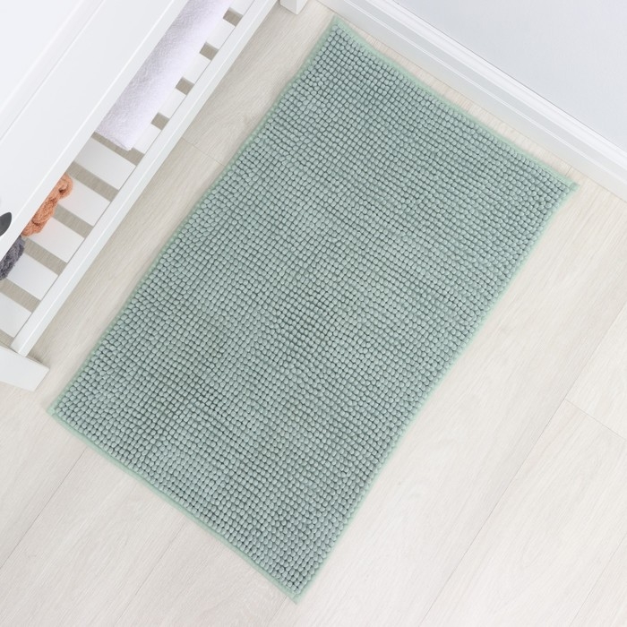 Коврик для дома LaDо́m, букли, плотность 1000 г, 50&times;80 см, цвет мятный