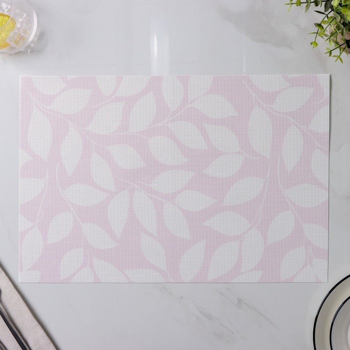 Салфетки сервировочные на стол Доляна &laquo;Розовое настроение&raquo;, 4 шт, 45&times;30 см, цвет розовый