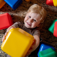 Набор цветных кубиков, 10 штук, 12 &times; 12 см