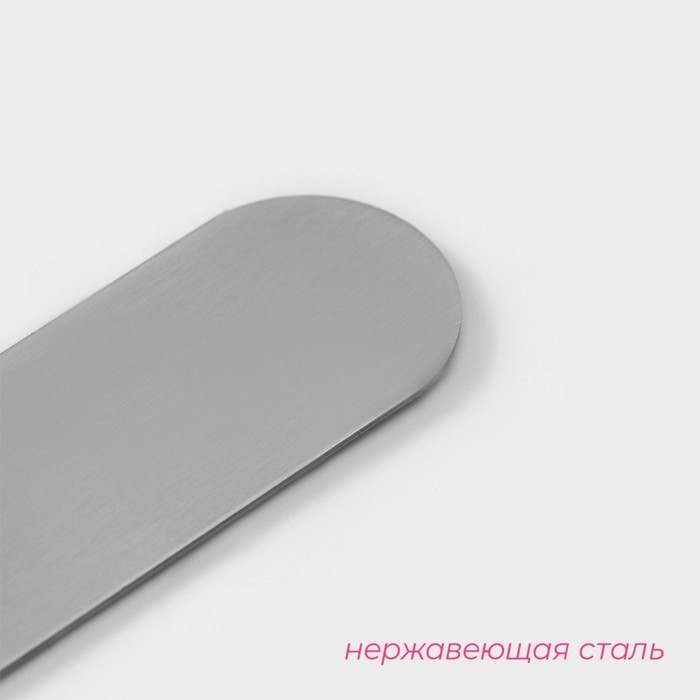 Кондитерская лопатка - палетка изогнутая Доляна, 36,5&times;3 см, рабочая часть 24,5 см, цвет серебристый