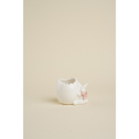 Подставка керамическая для яйца &laquo;Зайка&raquo;, 9&times;6,5&times;7 см, цвет белый