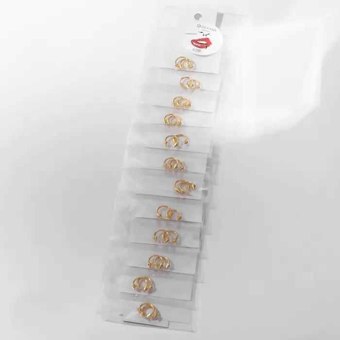 Пирсинг в бровь циркуляр, шип, d=8 мм, пара, цвет золотой