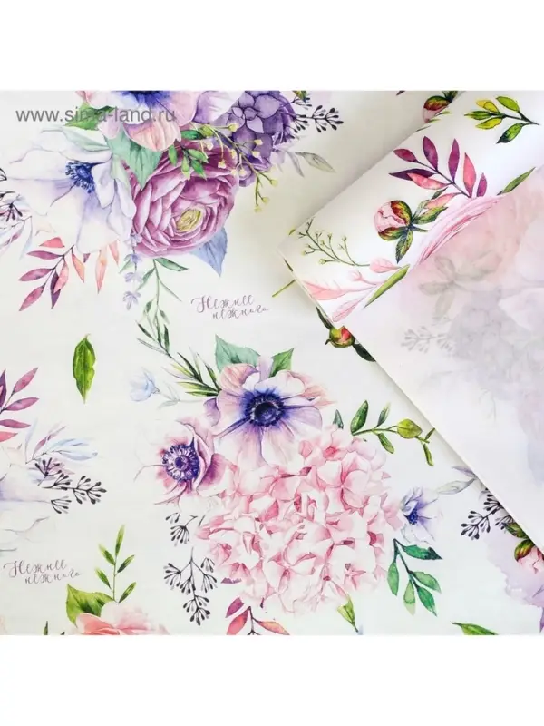 Бумага упаковочная крафтовая &laquo;Нежнее нежного&raquo;, 70 х 100 см