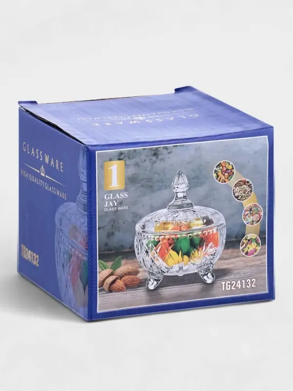 Сахарница с крышкой "Наполли" 8,7х8,7х10,5 см, прозрачная