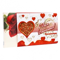 Дизайн №2 "С Днем влюбленных !" / &laquo;Шоколадное Ассорти&raquo; 200г. №5 / ПЕНАЛ