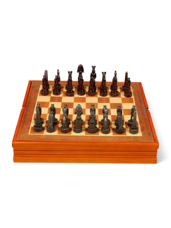 Шахматы "Древний Египет", настольная игра, 36 х 36 см, король h-8 см, пешка h-6 см