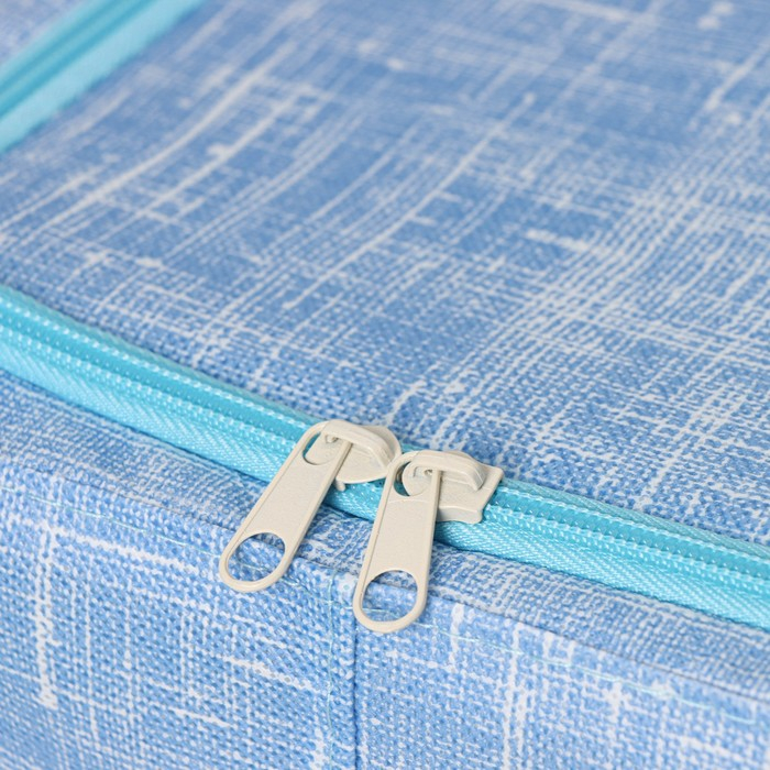 Кофр для хранения вещей Доляна &laquo;Ронда&raquo;, 30,5&times;24&times;16,5 см, цвет голубой