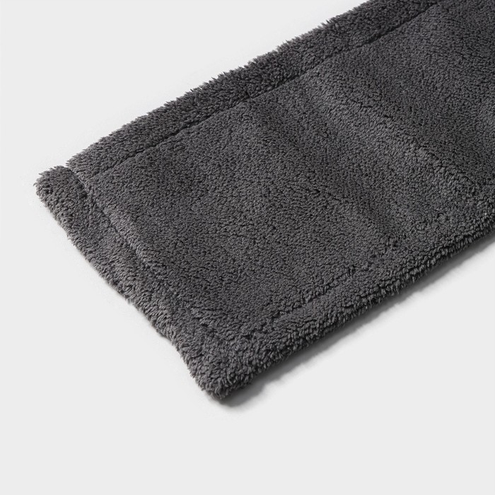 Насадка для плоской швабры Доляна, микрофибра, 42&times;12 см, цвет серый