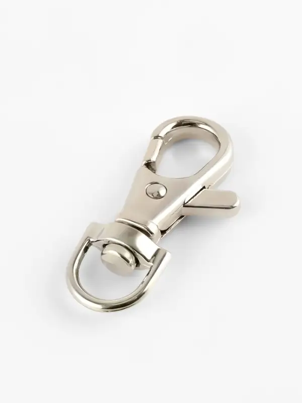 Карабин металлический TEIRA, набор 2 шт., 6.7 г, 3.8&times;1.3 см/9&times;2 мм, цвет серебряный