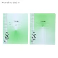 Тетрадь 12 листов клетка &laquo;Великолепная пятёрка&raquo;, бумажная обложка, МИКС